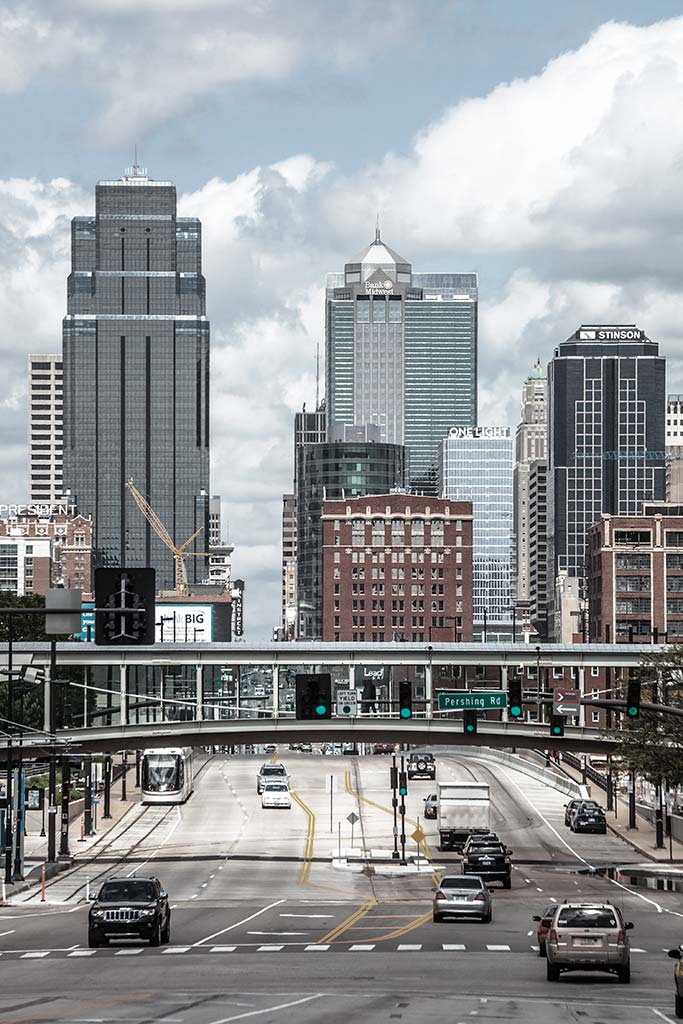 Historic downtown Kansas City streets and buildings